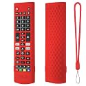 Oboe Silicone Tv Remote Cover Compatible with LG Smart LED TV Remote LG AKB750 Protective Case with Lanyard (D-Red) [Remote NOT Included]