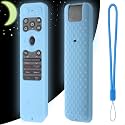 Oboe Silicone Tv Remote Cover Compatible with LG Smart TV Remote LG MR25GA Half Wrap Protective Case with Lanyard (F-Glow in Dark Blue) [Remote NOT Included]