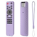 Oboe Silicone Tv Remote Cover Compatible with LG Smart TV Remote LG MR25GA Full Wrap Protective Case with Lanyard (E-Lavender Purple) [Remote NOT Included]
