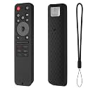 Oboe Silicone Tv Remote Cover Compatible with LG Smart TV Remote LG MR25GA Full Wrap Protective Case with Lanyard (E-Black) [Remote NOT Included]