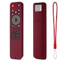 Oboe Silicone Tv Remote Cover Compatible with LG Smart TV Remote LG MR25GA Full Wrap Protective Case with Lanyard (E-Wine Red) [Remote NOT Included]