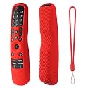 Oboe Silicone TV Remote Cover Compatible With LG AN-MR21GA (2021) MR22GA (2022) MR23GA (2023) Magic Remote Case With Loop (C-Red) [Remote NOT Included]