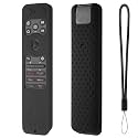 Oboe Silicone Tv Remote Cover Compatible with LG Smart TV Remote LG MR25GA Half Wrap Protective Case with Lanyard (F-Black) [Remote NOT Included]