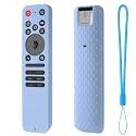 Oboe Silicone Tv Remote Cover Compatible with LG Smart TV Remote LG MR25GA Full Wrap Protective Case with Lanyard (E-Glow in Dark Blue) [Remote NOT Included]