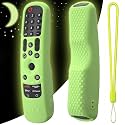 Oboe Silicone TV Remote Cover Compatible with LG TV Remote LG AN-MR21GA (2021) LG MR22GA (2022) LG MR23GA (2023) LG Magic Remote Protective Case with Loop (B-Fluorescent Green) [Remote NOT Included]
