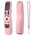 Oboe Silicone TV Remote Cover Compatible with LG TV Remote AN-MR21GA (2021) MR22GA (2022) MR23GA (2023) LG Magic Remote Case with Loop (B-Pink)