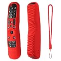 Oboe Silicone TV Remote Cover Compatible with LG AN-MR21GA (2021) MR22GA (2022) MR23GA (2023) Magic Remote Case With Loop (B-Red) [Remote NOT Included]