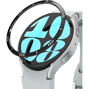 oboe stainless steel bezel ring case 47mm cover compatible with samsung galaxy watch 6 classic 47mm bezel ring adhesive cover black watch not included