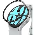 OBOE Stainless Steel Bezel Ring Case 43mm Cover Compatible with Samsung Galaxy Watch 6 Classic 43mm Bezel Ring Adhesive Cover (Black) [Watch NOT Included]
