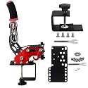 Obokidly Upgrade USB Handbrake Support G920 Compatible With XBOX ONE/XBOX ONE S For Simracing Game Sim Rig With Clamp And Suitable For PC;With Clamp and Plate.(Red-1)