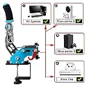 Obokidly Upgrade USB Handbrake Support G923 2 IN 1 Compatible With XBOX ONE/XBOX ONE S AND PC For Simracing Game Sim Rig With Clamp ;With Plate (Blue-3)
