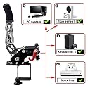 Obokidly Upgrade USB Handbrake Support G923(Advanced G920) Compatible With XBOX ONE/XBOX ONE S AND PC For Sim racing Game Sim Rig With Clamp (Black-3)