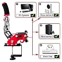Obokidly Upgrade USB Handbrake Support G923(Advanced G920) Compatible With XBOX ONE/XBOX ONE S AND PC For Sim racing Game Sim Rig With Clamp (Red-3)