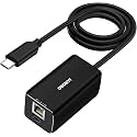 OBSBOT USB-C to Ethernet Adapter,Lower Latency,10/100 Mbps Data Transfer Rate,Dual Ethernet & USB-C Interface,Support Power Over Ethernet (PoE),Charge While Stay Connect Tail Air,MacBook,PC