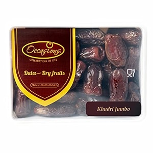 occasions khudri jumbo dates - 1kg  soft amp chewy  rich in iron amp natural energy 