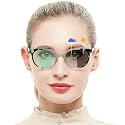 OCCI CHIARI Photochromic Bifocal Reading Glasses Womens Round Blue Light Blocking Readers 1.0 1.5 2.0 2.5 3.0 3.5 4.0 (Gray +400)