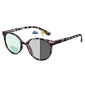 OCCI CHIARI Photochromic Bifocal Reading Glasses Womens Round Blue Light Blocking Readers 1.0 1.5 2.0 2.5 3.0 3.5 4.0 (Tortoise +100)