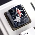 Ocean Aesthetic Novelty Koi Artisan Keycap Esc R1 SA Profile 1U