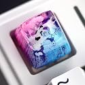 Ocean Aesthetic Novelty Koi Artisan Keycap Esc R1 SA Profile 1U
