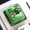 Ocean Aesthetic Novelty Koi Artisan Keycap Esc R1 SA Profile 1U