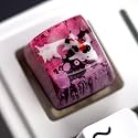 Ocean Aesthetic Novelty Koi Artisan Keycap Esc R1 SA Profile 1U