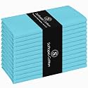Ocean Blue Cloth Napkin 100% Cotton, 17x 17 Inches, Table Napkin for Dining, Lunch, Cocktail, Decorative Washable Napkins for Spring, Baby Showers, Easter - Aqua Blue (Set of 12)