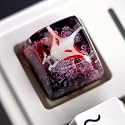 Ocean Cool Aesthetic Stingray Artisan Keycap Esc R1 SA Profile 1U