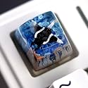 Ocean Cool Aesthetic Stingray Artisan Keycap Esc R1 SA Profile 1U