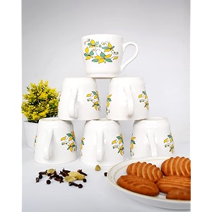 leaf print ceramic cup set 1186 tea cups set of 6 pieces 130ml white tea cups set 6 pc tea cup sets round shape cool cup sets 015 liter