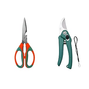 ocean mart plant pruner cutters amp garden scissors  garden plant cutter tools amp pruning accessories  set of 2 tools  bypass shears super pruning secateurs plant branch cutting scissors for garden
