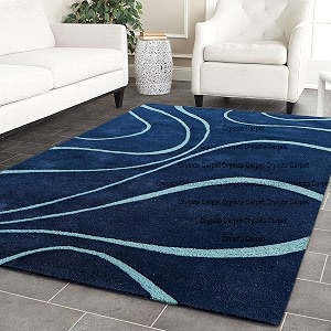 Ocean Wave Modern Carpet for Living Room