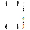 OCEANBROAD Kayak Paddle 86in/218cm, 90.5in/230cm, 95in/241cm Alloy Shaft Kayaking Boating Canoeing Oar with Paddle Leash