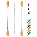 OCEANBROAD Kayak Paddle 86in/218cm, 90.5in/230cm, 95in/241cm Alloy Shaft Kayaking Boating Canoeing Oar with Paddle Leash
