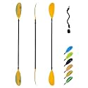 OCEANBROAD Kayak Paddle 86in/218cm, 90.5in/230cm, 95in/241cm Alloy Shaft Kayaking Boating Canoeing Oar with Paddle Leash