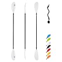 OCEANBROAD Kayak Paddle 86in/218cm, 90.5in/230cm, 95in/241cm Alloy Shaft Kayaking Boating Canoeing Oar with Paddle Leash