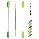 OCEANBROAD Kayak Paddle 86in/218cm, 90.5in/230cm, 95in/241cm Alloy Shaft Kayaking Boating Canoeing Oar with Paddle Leash