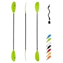 OCEANBROAD Kayak Paddle 86in/218cm, 90.5in/230cm, 95in/241cm Alloy Shaft Kayaking Boating Canoeing Oar with Paddle Leash