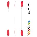 OCEANBROAD Kayak Paddle 86in/218cm, 90.5in/230cm, 95in/241cm Alloy Shaft Kayaking Boating Canoeing Oar with Paddle Leash