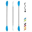 OCEANBROAD Kayak Paddle 86in/218cm, 90.5in/230cm, 95in/241cm Alloy Shaft Kayaking Boating Canoeing Oar with Paddle Leash
