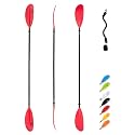 OCEANBROAD Kayak Paddle 86in/218cm, 90.5in/230cm, 95in/241cm Alloy Shaft Kayaking Boating Canoeing Oar with Paddle Leash