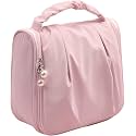 Oceanevo Toiletry Bag for Women, Cosmetic Makeup Bag, Travel Organizer Pouch with Hanging Hook for Toiletries,Cosmetics, Makeup Accessories etc - 21 x 20 x 8 Cm - Pink