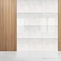 OCEANSKY 3D Wallpaper PE Foam self Adhesive Brick Design Wall Stickers/DIY Wallpaper for Home Hotel Living Room Bedroom Cafe Deco (36, White)