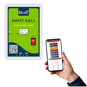 ocelli school bell timer smart automatic bell management system 3 seasons 20 sessions per day  unlimited holidays standard display model