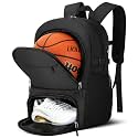 OCKLILY Basketball Backpack - Large Sports Equipment Bag with Ball Holder & Shoe Compartment, Sport Bags for Basketball, Soccer, Volleyball, Gym, School and Travel, 30L