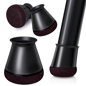 OCONDA 24 Pieces Seat Leg Caps Black