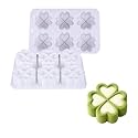 OCPO Kitchen Four-Leaf Clover Silicone Mousse Cake Mold, 6 Cavities