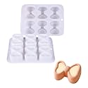 OCPO Kitchen Recessed Bow Silicone Mold for Baking Mousse Cake, 6 Cavities