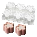 OCPO Kitchen Recessed Star Silicone Mousse Cake Mold, 6 Cavities