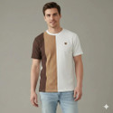 Octave Men Colorblock Round Neck Cotton Blend
