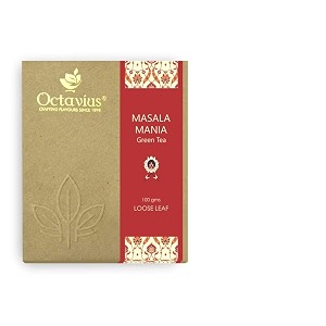 octavius masala mania loose leaf green tea - 100 gms
